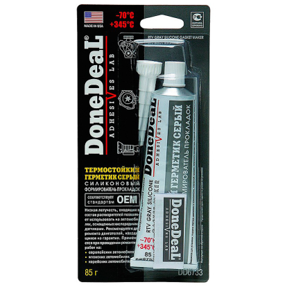 Герметик высокотемпературный серый 85г DD6733 Done Deal (фото №1)